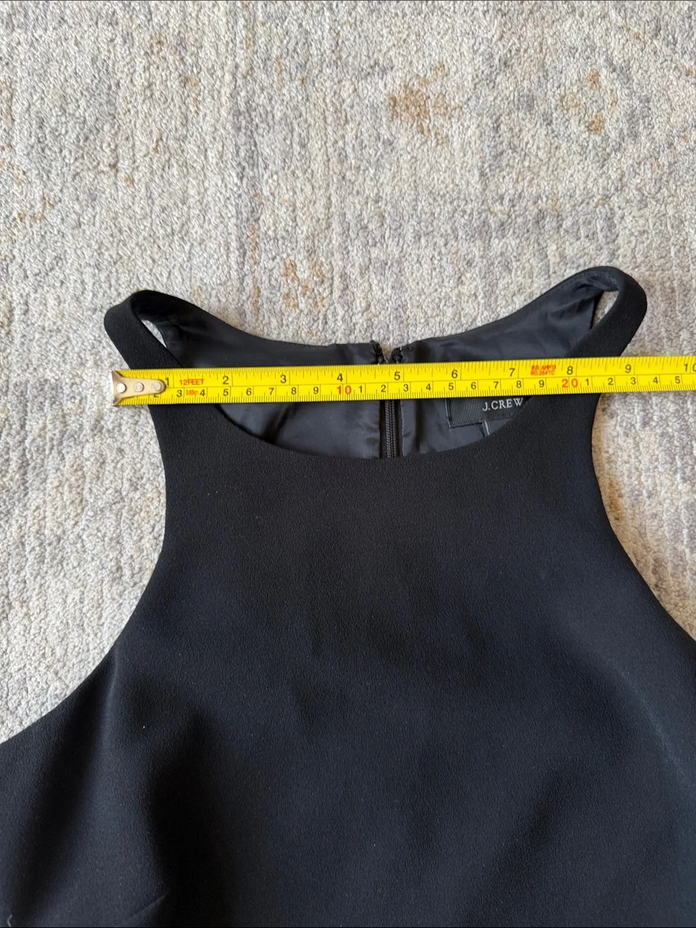 J Crew Classic Black Sleeveless Sheath Dress